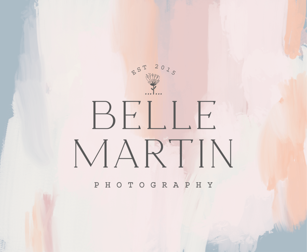Est. 2015 Flower logo. Belle Martin Photography Logo.