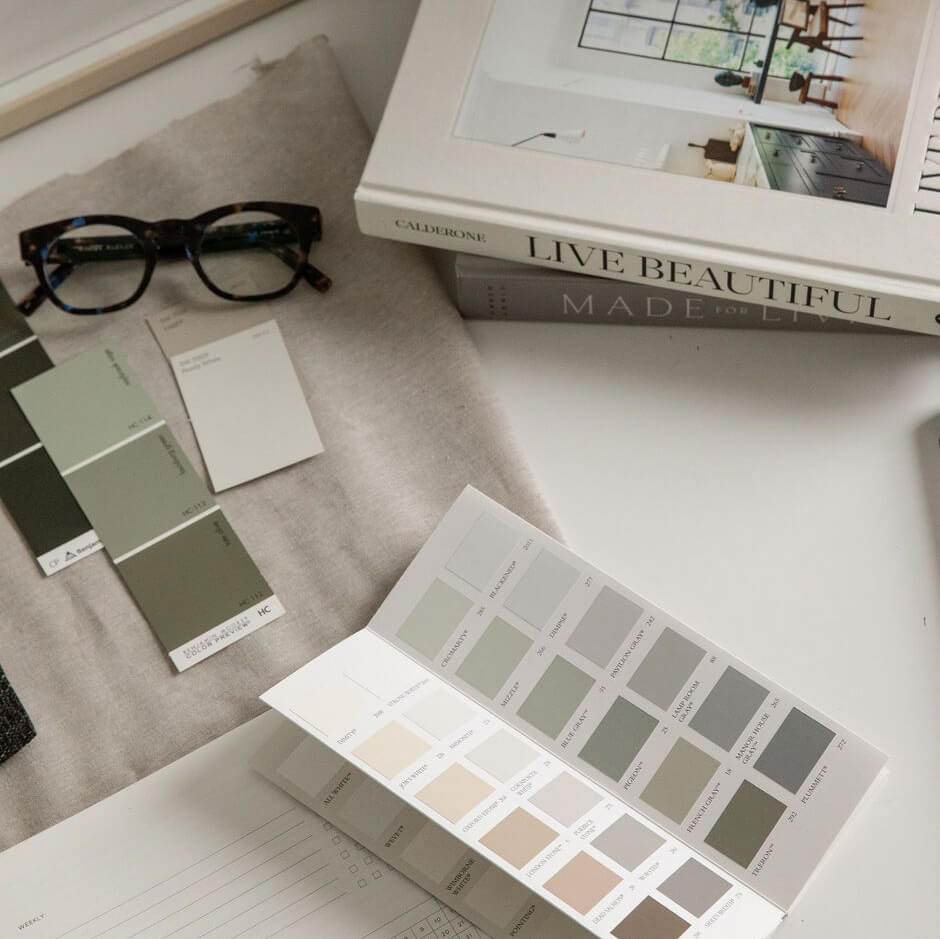 Image of paint colours and design book